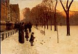Boston Common at Twilight by childe hassam